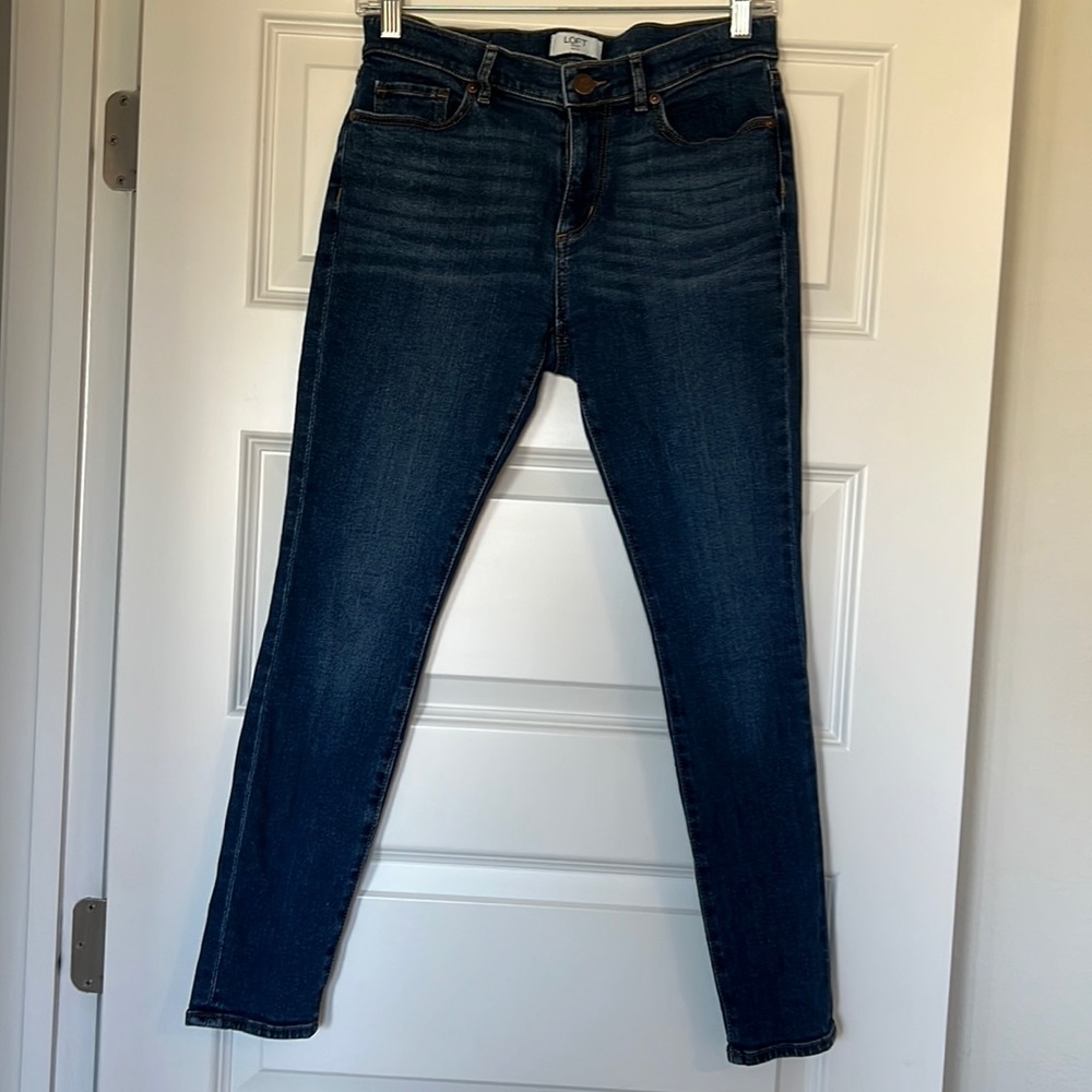 Loft medium wash skinny jeans